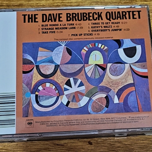 The Dave Brubeck Quartet Jazz CD 1995 Sony Time Out / Take Five - Picture 2 of 3